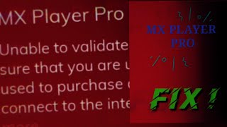 MX Player Pro  Unable to validate the purchase FIX   Shorts [upl. by Quint245]