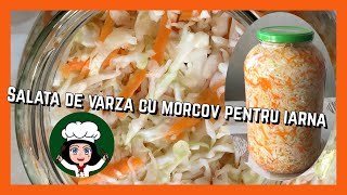 Salata de varza cu morcov la borcanConserve pentru iarnaPASSION [upl. by Travers]