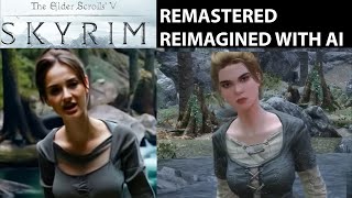 Skyrim with ultrarealistic graphics Gen3 video to video Runway Artificial intelligence [upl. by Sewole]