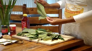 How To Prepare Cocoyam Leaves For Cooking Taro Leaves Dasheen Kontomire Leaves [upl. by Artenek278]