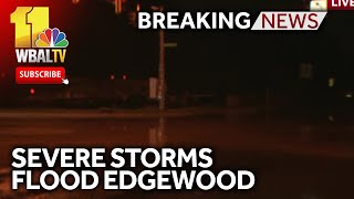 Storms flood lowlying areas of Edgewood [upl. by Larkins]