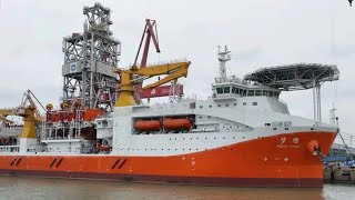 Chinas first homegrown ocean drillship starts trial voyage [upl. by Sheply]