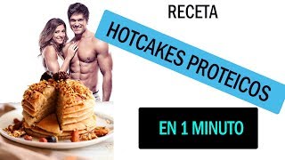 😍 HOTCAKES PROTEICOS En 1️⃣ minutoRAPIDO FACIL y DELICIOSOS [upl. by Om528]