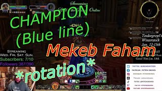 LOTRO CHAMPION blue line Rotation Mekeb Faham [upl. by Tnattirb]