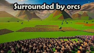 Elves Dwarves and Humans are surrounded by Orcs Polygon Fantasy Battle Simulator [upl. by Elisabeth]