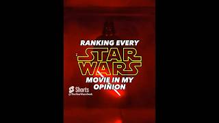 Ranking Every Star Wars Movie  shorts [upl. by Eemia]