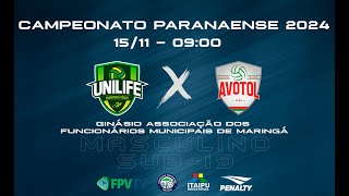 PARANAENSE 2024  MASCULINO  SUB19  SÉRIE A  UNILIFE MARINGÁ X PM TOLEDO  AVOTOL [upl. by Sandberg919]