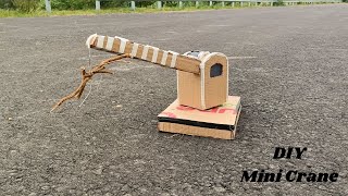 How To Make Crane with Cardboard DIY Weight Lifting Crane Crane kaise banaye crane minicrane [upl. by Philippine]