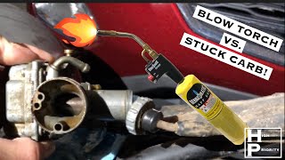 How to remove a stuck carburetor slide with a blow torch Plus a first start [upl. by Finah]