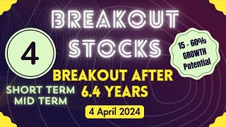 Top 4 BREAKOUT Stocks for 4 April 2024  Top BREAKOUT Stocks For Swing Trading From 4 April 2024 [upl. by Zach]