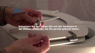 Einen WC Sitz wechseln  So ersetzen Sie einen Toilettensitz  WC Sitz Montage  Toilleten Sitz [upl. by Fawna]