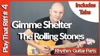 Gimme Shelter by The Rolling Stones  Guitar Lesson Tutorial [upl. by Ecnatsnoc91]