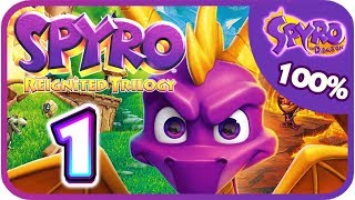 Spyro Reignited Trilogy 🔥 100 🔥 Spyro 1 Walkthrough Part 1 PS4 XB1 The Artisans [upl. by Dani725]