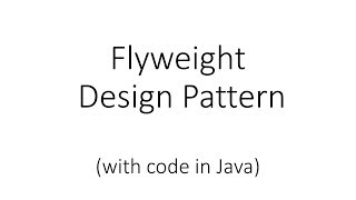 Flyweight Design Pattern in Java [upl. by Gaelan]