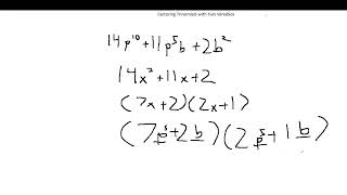 Learn to Factor Trinomials with more than Two Variables [upl. by Trill]