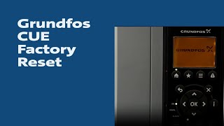 Grundfos CUE Factory Reset [upl. by Coleville]