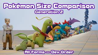 Pokemon Size Comparison  Gen 2  All Forms  Dex Order [upl. by Codee]