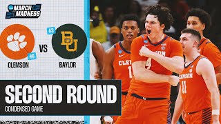 Clemson vs Baylor  Second Round NCAA tournament extended highlights [upl. by Reagen415]