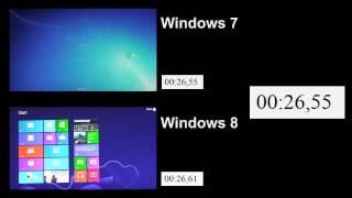 Bootzeit Windows 8 vs Windows 7 [upl. by Otokam]