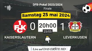 DFBPokals  finale  Kaiserslautern 0  1 Bayer Leverkusen live auf DAS ERSTE 25052024 20 Uhr [upl. by Kary]