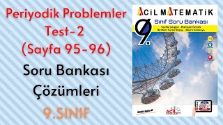 9Sınıf Soru Bankası Periyodik Problemler Test2 Sayfa 9596 [upl. by Hanikahs]