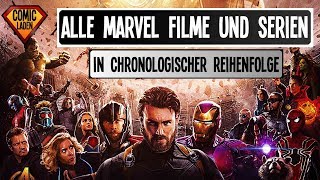 Alle MARVEL FILME und SERIEN in chronologischer Reihenfolge  offizielle MCU Timeline onsXreen [upl. by Attenwad]