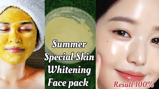 Gram Flour For skin whitening Face pack  Besan And cucumber Face pack For Glowing skin Result 100 [upl. by Medor]