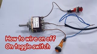 How to Wire a On Off On Toggle Switch  Toggle Switch  OnOffOn Toggle Switch [upl. by Calesta]