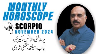 Scorpio November 2024  Monthly Horoscope  Scorpio Monthly Horoscope by Raza Jawa [upl. by Krantz]