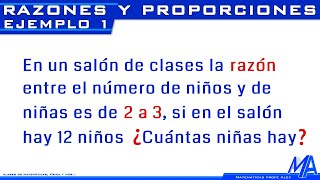 Razones y proporciones  Ejemplo 1 [upl. by Annodas]