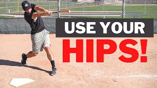 How To “Use Your Hips More” While Batting  Baseball Hitting Tips [upl. by Une]