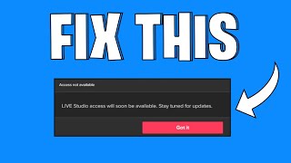 How To Fix Access Not Available In TikTok Live Studio Access will soon be available [upl. by Nodarse]