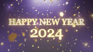 HAPPY NEW YEAR  2024  Countdown with fireworks  Free to use with Date [upl. by Christine]