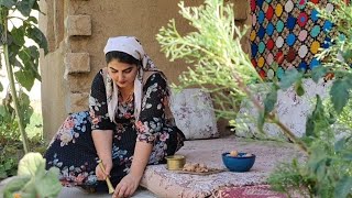 Cooking the most delicious Iranian dish Fesenjan stewcountry life [upl. by Etam]