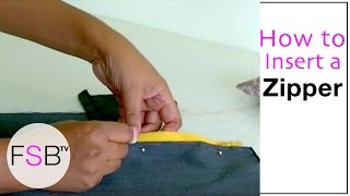 Inserting a Zipper into a Seam [upl. by Sakiv]