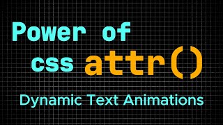 Unlock the Power of attr in CSS for Dynamic Text Animations [upl. by Caron]