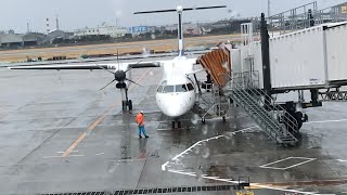 【飛行機】ANA DHC8Q400 機窓からの風景 松山→名古屋 [upl. by Adnilym]