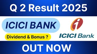 ICICI Bank Share Q2 reesult 2025  ICICI bank share latest news and update  ICICI bank results Q2 [upl. by Kenweigh]