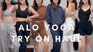 ALO YOGA try on haul matching sets sweatsuits onesie amp more [upl. by Warden98]