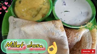 How to make millet dosa  making millet dosa  dosa [upl. by Llemrej]