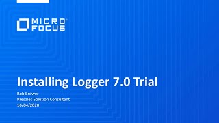 ArcSight Logger  Installing Logger 70 Trial [upl. by Goldshlag]