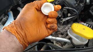 Renault scenic 16  water pumptiming beltspark plugsoil change  part 4 [upl. by Coucher]