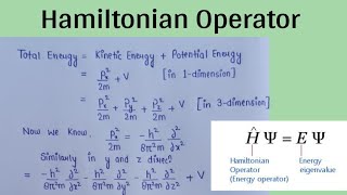 Hamiltonian Operator  Quantum Mechanics  Hamiltonian Operator explained in short [upl. by Enilaf]