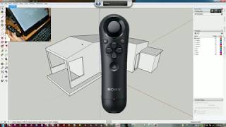 SketchUp Speech RecognitionVoice Command workflow with PSMove navigation controller [upl. by Allin533]