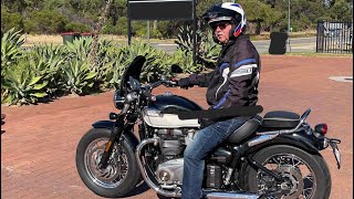 Triumph Bonneville Speedmaster first run around Perth hills with Can Am Spyder [upl. by Adalie]