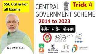 Central Government Schemes 2014 to 2023 Tricks [upl. by Asirret]