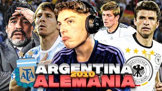 REACCION AL ARGENTINA 0 ALEMANIA 4  CUARTOS MUNDIAL SUDAFRICA 2010 [upl. by Ymmak]