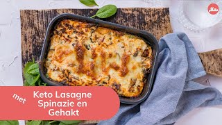 Keto Lasagne met Spinazie en Gehakt  Heerlijk en makkelijk te maken keto gerecht [upl. by Groos]