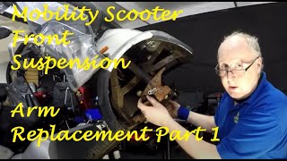 Scooter Front Suspension arm replacement PART 1 [upl. by Ambrose725]