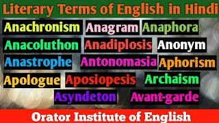 Literary Terms in English Literature  A [upl. by Igig]